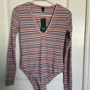 Wild Fable Striped Body Suit